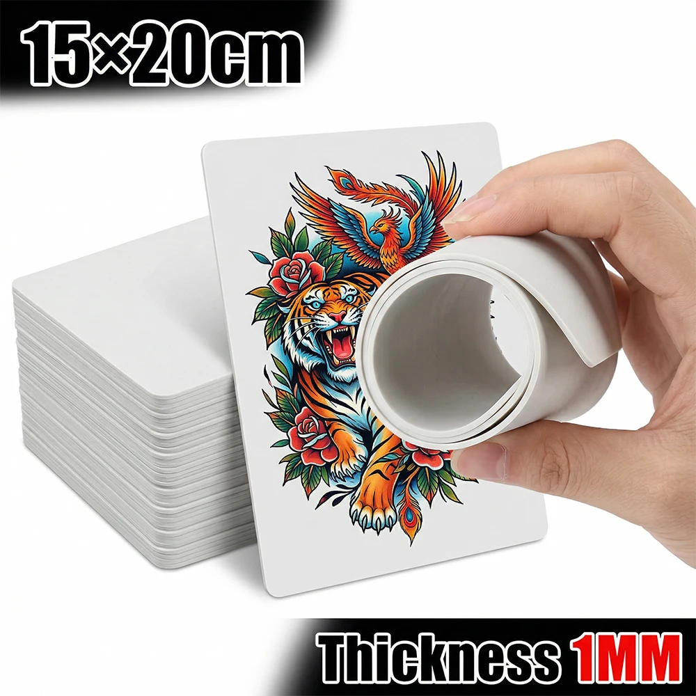 DM 20/15/10/5/3PCS Tattoo Practice Skin White 1MM Blank Double Side Silicone Microblading Eyebrow Permanent Makeup Practice Skin
