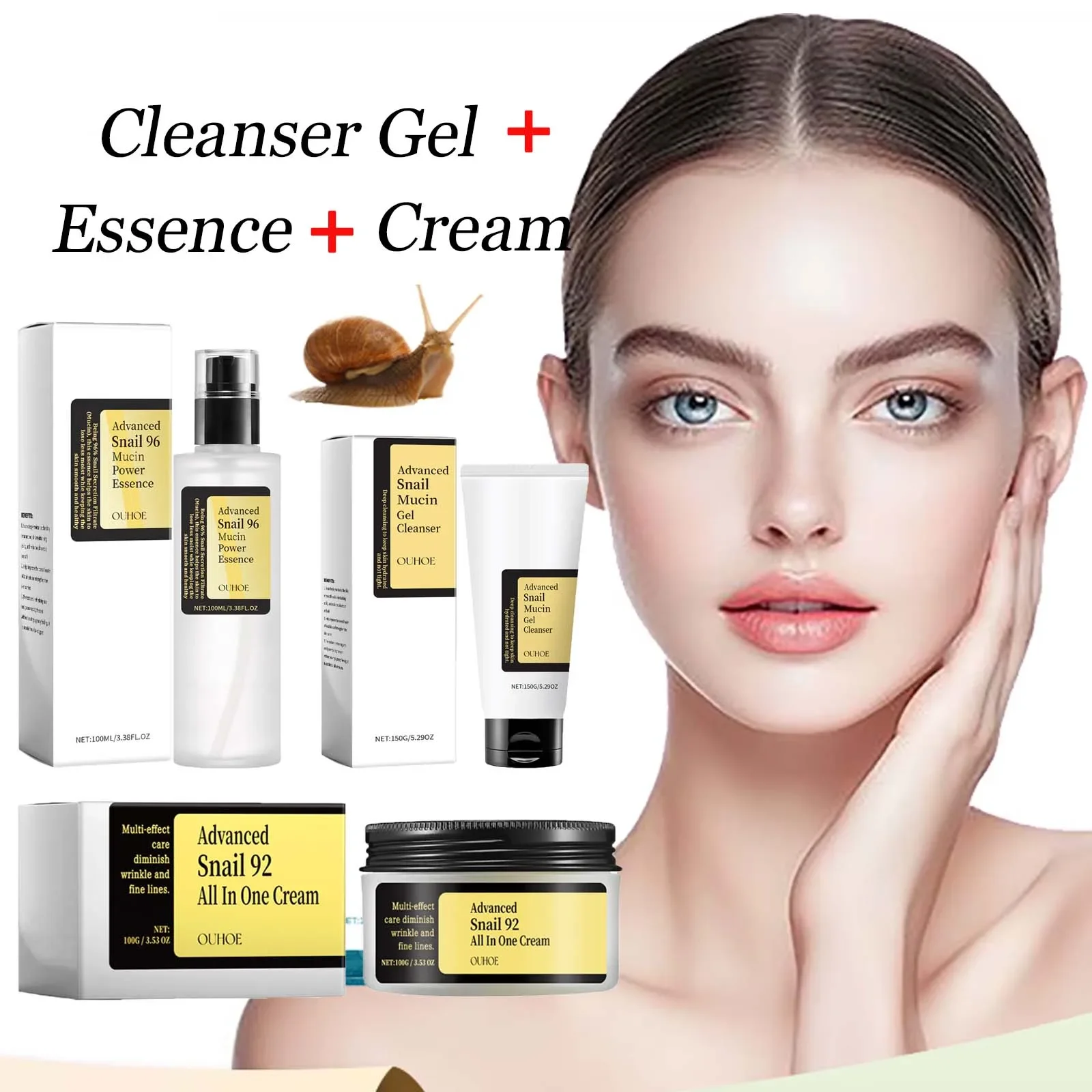

Advanced Snail 96 Mucin Power Essence/Cleanser/Cream Moisturizing Smoothing Nourishing Firming Skin Cosmetics Facial Skin Care