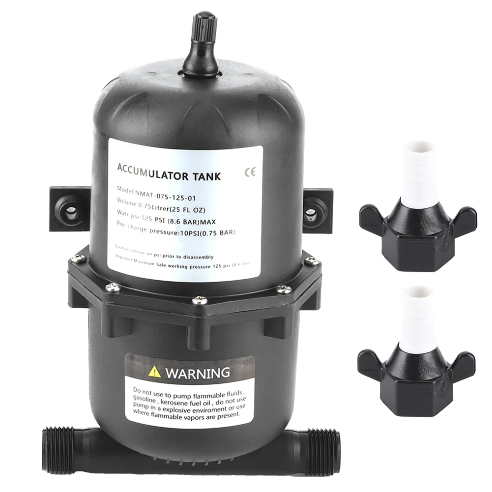 125PSI Water Pump Accumulator 0.75L Waterproof Accumulator Tank For Yacht RV Boat