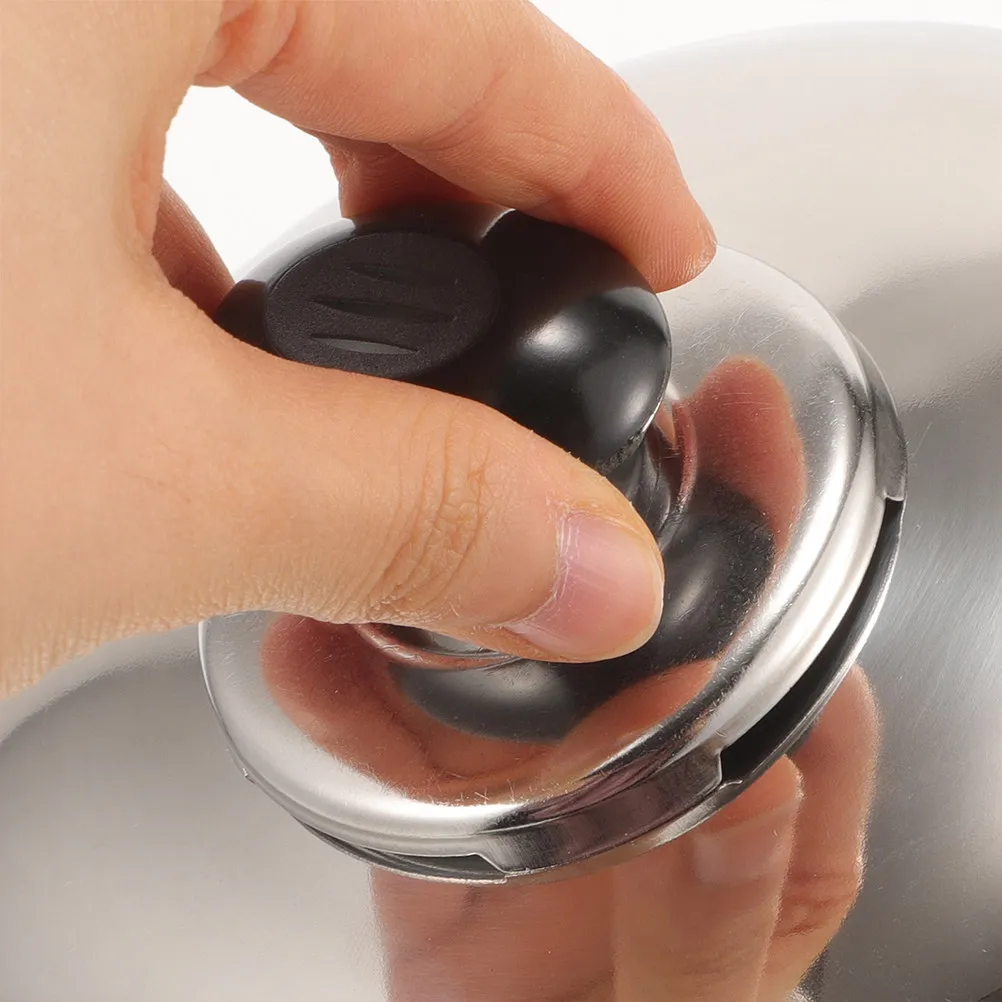 Tea kettle lid cover for office users to prevent water overflow, stainless steel 9.8cm replacement with whistle alert