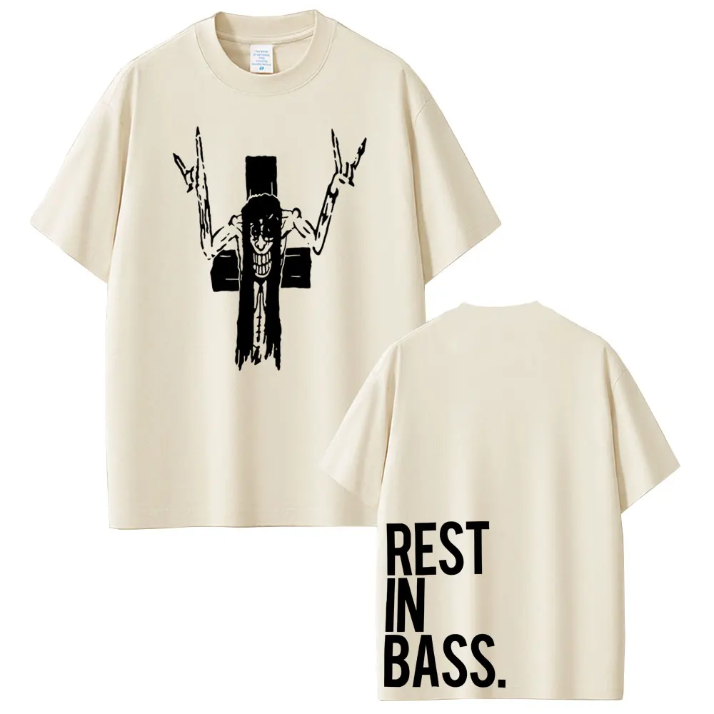 

Rapper Ken Carson Rest in Bass T-shirt Playboi Carti Opium Merch 2026 T-shirts Men Women Hip Hop Oversized T Shirts Streetwear