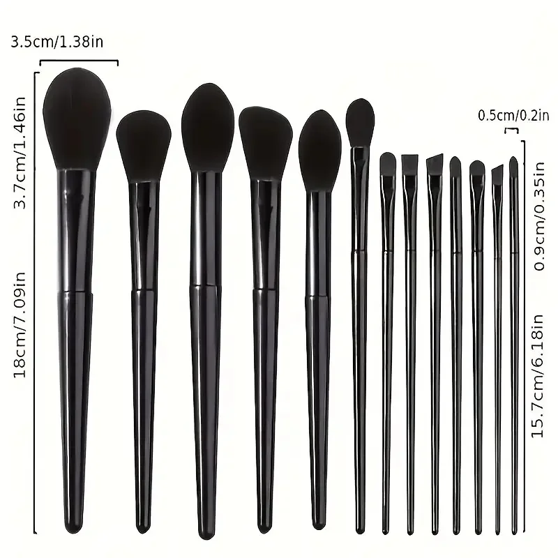 13本入りプロ仕様メイクブラシセット 収納バッグ付き ソフトふわふわ化粧ブラシ ファンデーション パウダー アイシャドウ カブキ ブレンディングブラシ