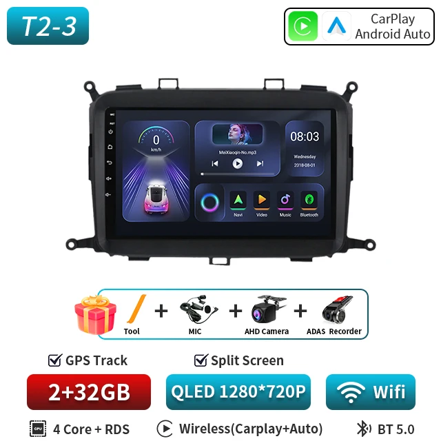 Android 16 WIFI + 4G Auto Carplay GPS Voor Kia Carens 2013 2014 2015 2016 2017-2019 Auto Radio multimedia Speler Navigatie Stereo