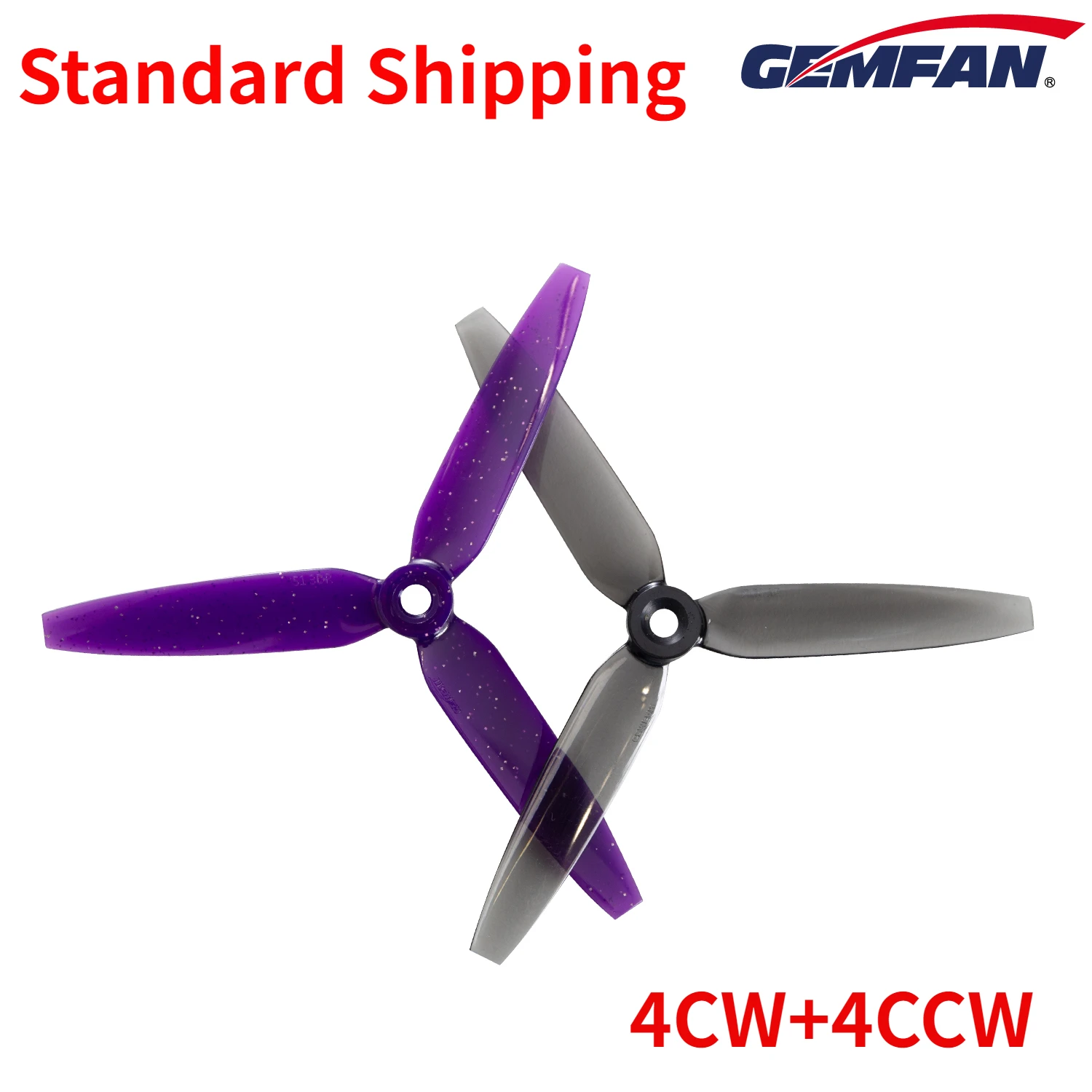 

4 пары (4CW + 4CCW) Gemfan 513D 5.1X3.5X3 3-лопастные 3D прочные PC Propeller (случайный цвет) для FPV дронов 5-дюймовые запчасти DIY