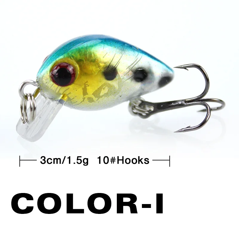 Fishing Lure Small Minnow Mini Wobble 3cm 1.5g Micro Fish Crank Bait Artificial Lure Swimbait 1 Piece Sale - view 2
