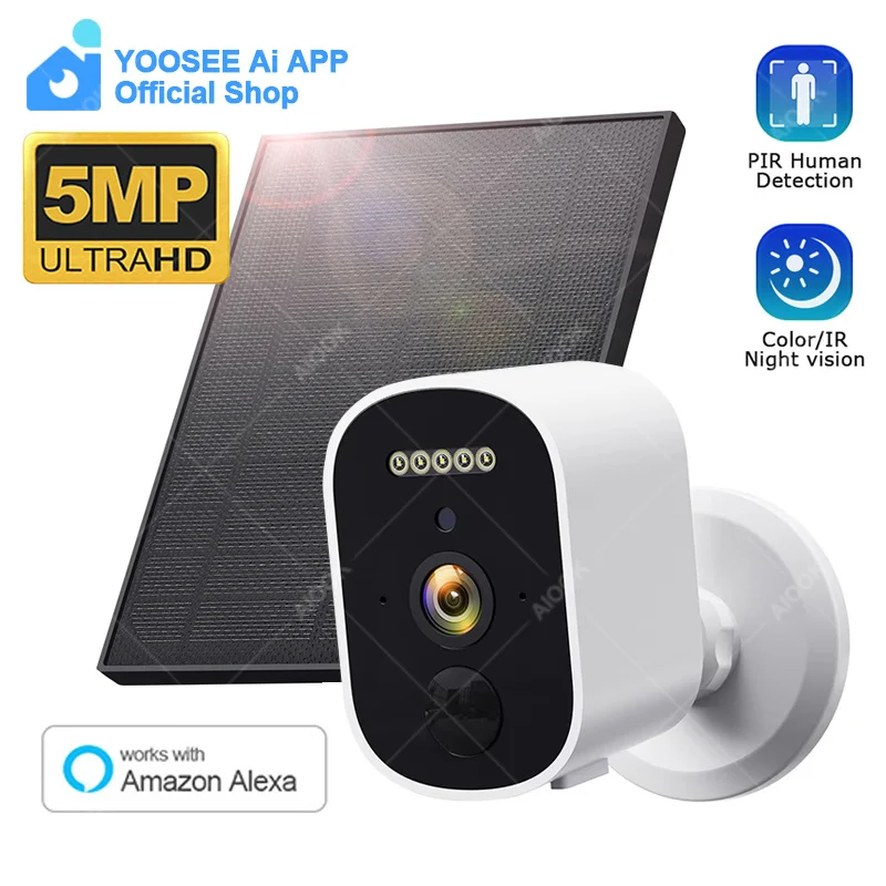 yoosee-ai-app-outdoor-solar-camera-aov-hd-5mp-4g-wifi-camera-pir-motion-detection-alexa-5200mah-battery-waterproof-night-vision