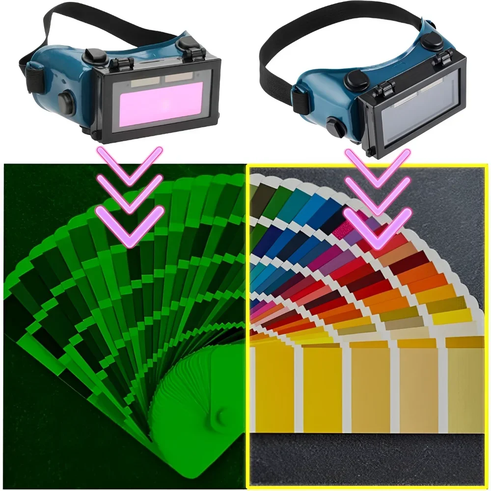 Imagem -02 - Solar Auto Escurecimento Soldagem Máscara Eyes Goggle Óculos Soldador Capacete de Proteção de Arco para Máquina de Solda