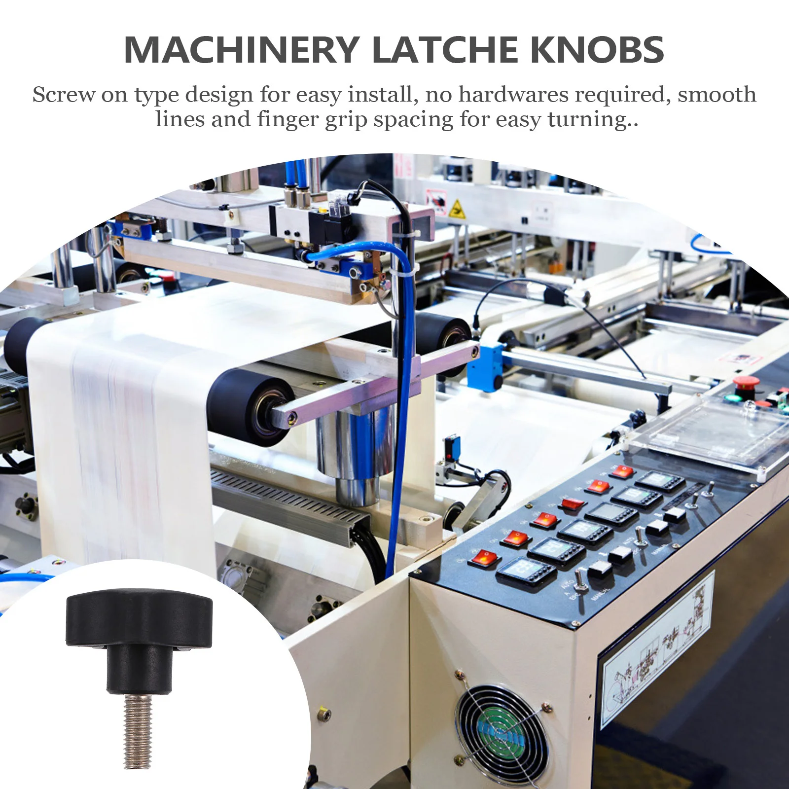 

10Pcs Durable Male Thread Knobs Premium Material Easy Install for Furniture Machinery Latche Male Thread Knobs