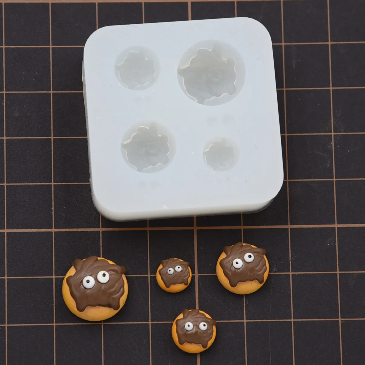 

Mini Cute Chocolate Bread Silicone Mold Pottery Clay Doll House Dessert DIY molds