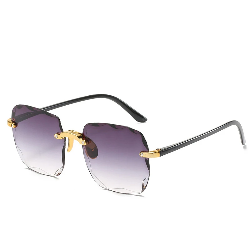 1/3PCS New Rimless Women's Sunglasses Fashion Gradient Lenses Sun glasses Lady Vintage Alloy Legs Classic Designer Shades UV400 - view 6