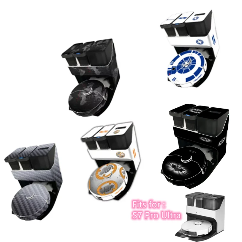 Filme adesivo bonito dos desenhos animados para roborock s7 pro ultra robô aspirador de pó peças acessórios