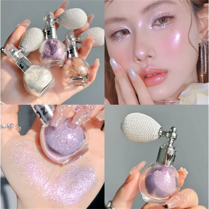 Diamond High Gloss Glitter Spray Highlighter Powder Air Bag Fragrance-Infused Shiny High Light For Face Body Makeup Cosmetics