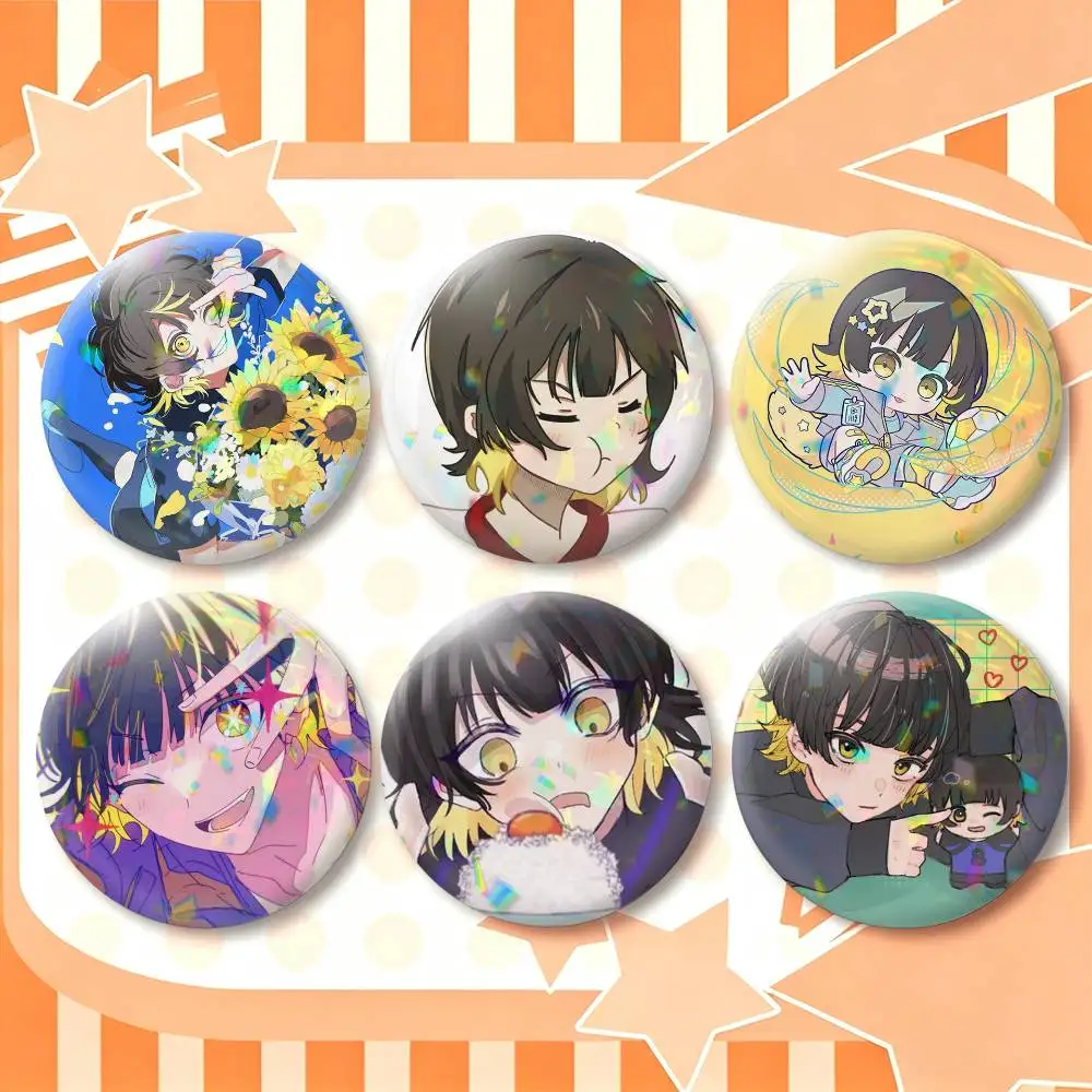 Cute B-Bachira Megurus  25mm 32mm 44mm 58mm 75mm Brooches Badges Pins for Accessories Gift