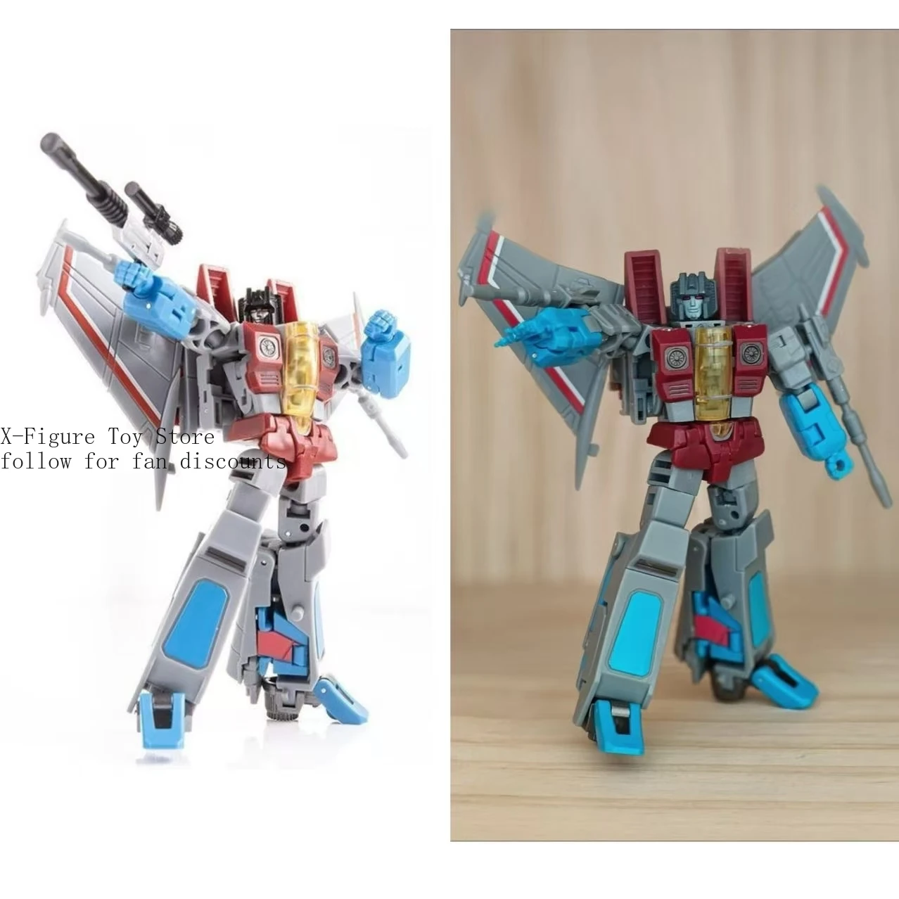 

Spot Transformation Toy Decepticons FG-04 FG04 Starscream Aircraft Deformation Model with Stand and Cape Crown Action Figure