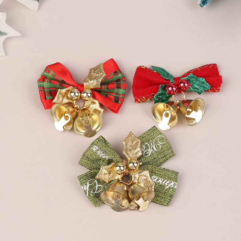 3Pcs Bow Christmas Decorations Xmas Tree Pendant Ornament For Home Room Decor Toy