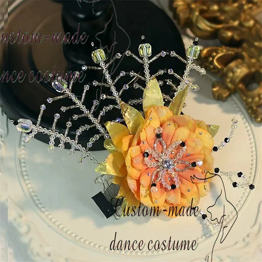 Couronne de danse professionnelle faite à la main, couronne personnalisée pour enfants et adultes, jupe tutu pour femmes, couvre-chef de compétition