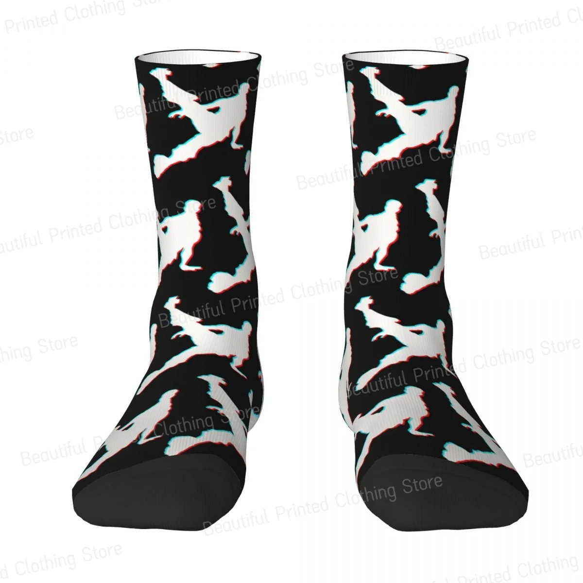 Battle Royale Victory Dance 3 Unisex Four Seasons Socks Hip Hop Happy Crew Socks Street Style Crazy Sock