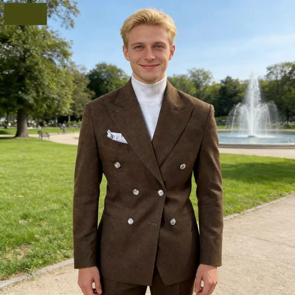 

Высококачественный мужской костюм-двойка для бизнеса и торжеств: смокинг, повседневная и официальная одежда для офиса, вечеринок и балов