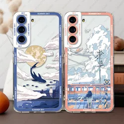 Summer Sky Case For Samsung Galaxy S24 S23 S22 S20 A32 A33 A50 A51 A52 A53 A72 A73 A54 A14 Soft Cover