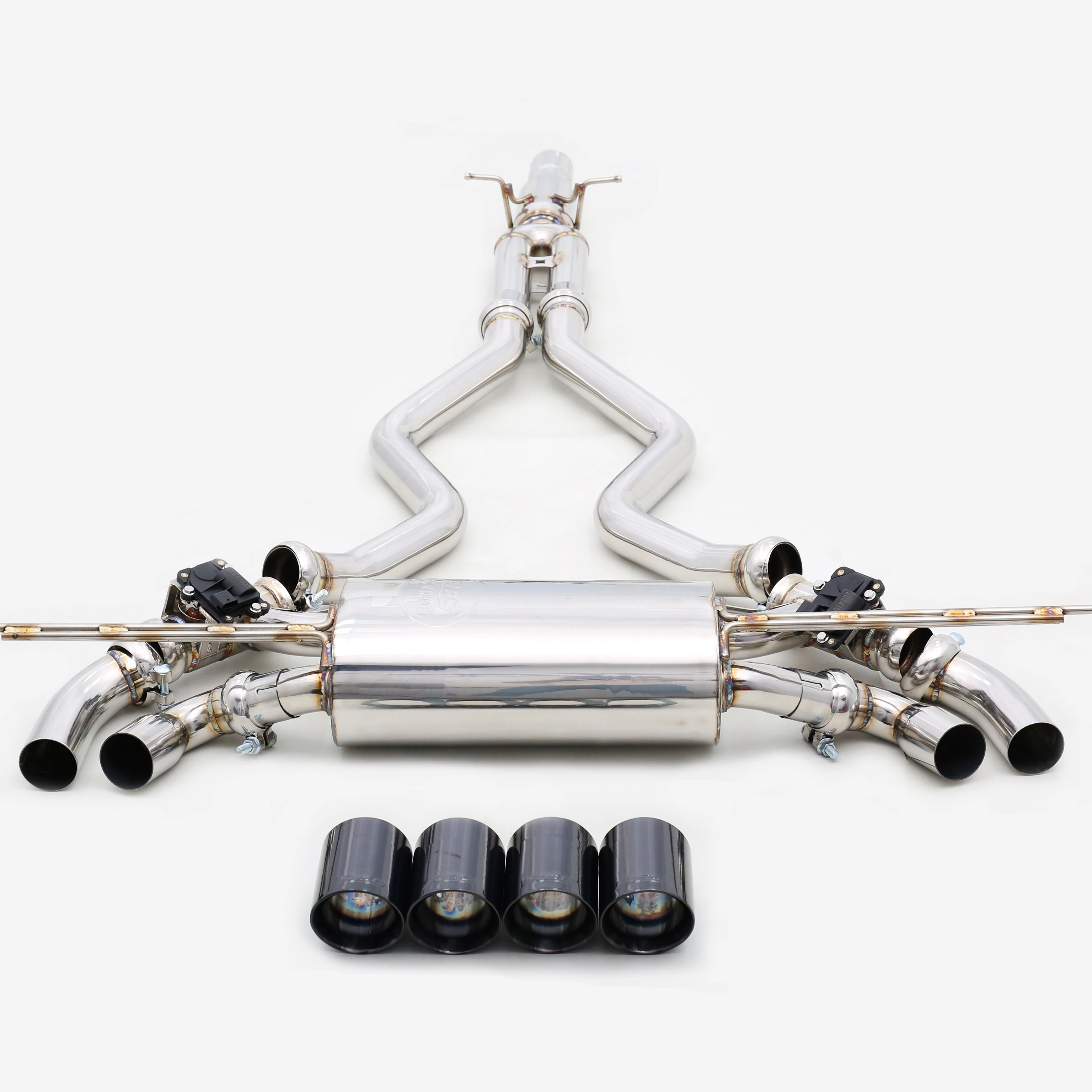 

Custom 304 Stainless Steel/Titanium Valved Exhaust System for Defender 2.0T/3.0T/5.0T 90/110/130 Exhaust Pipes"