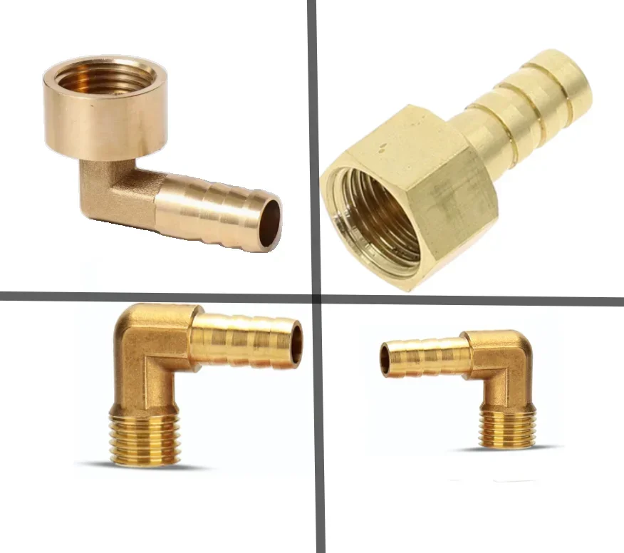 Brass Hose Fitting 4mm-19mm Barb Tail 1/8\