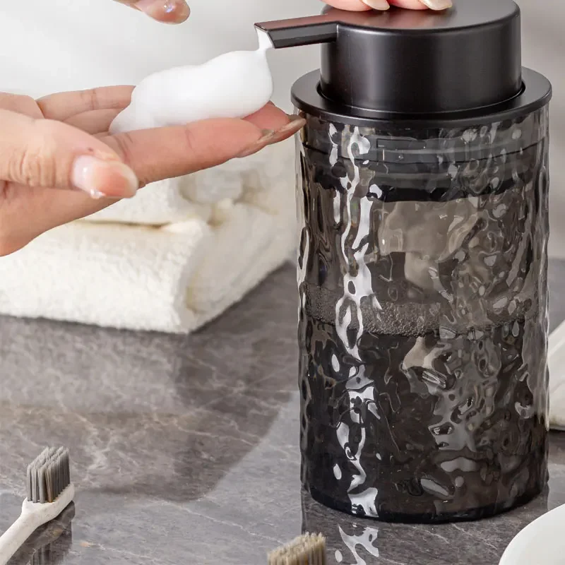 

350ml soap dispenser water ripple bubble bottle hotel bathroom shower gel foam subpackage press bottle hand soap bubble maker