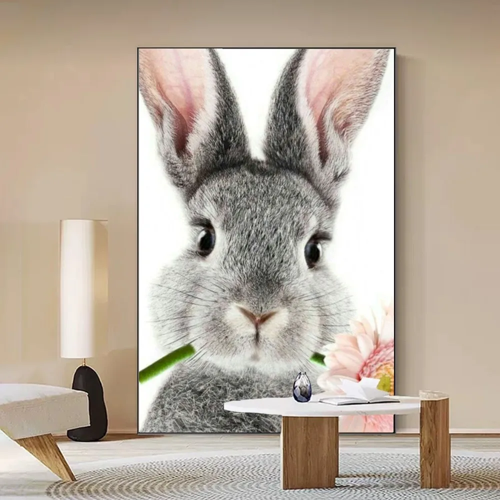 Rabbit Bubble Gum Art Poster Samoprzylepny plakat artystyczny Whitepaper Prints Plakaty Artwork Home Decor