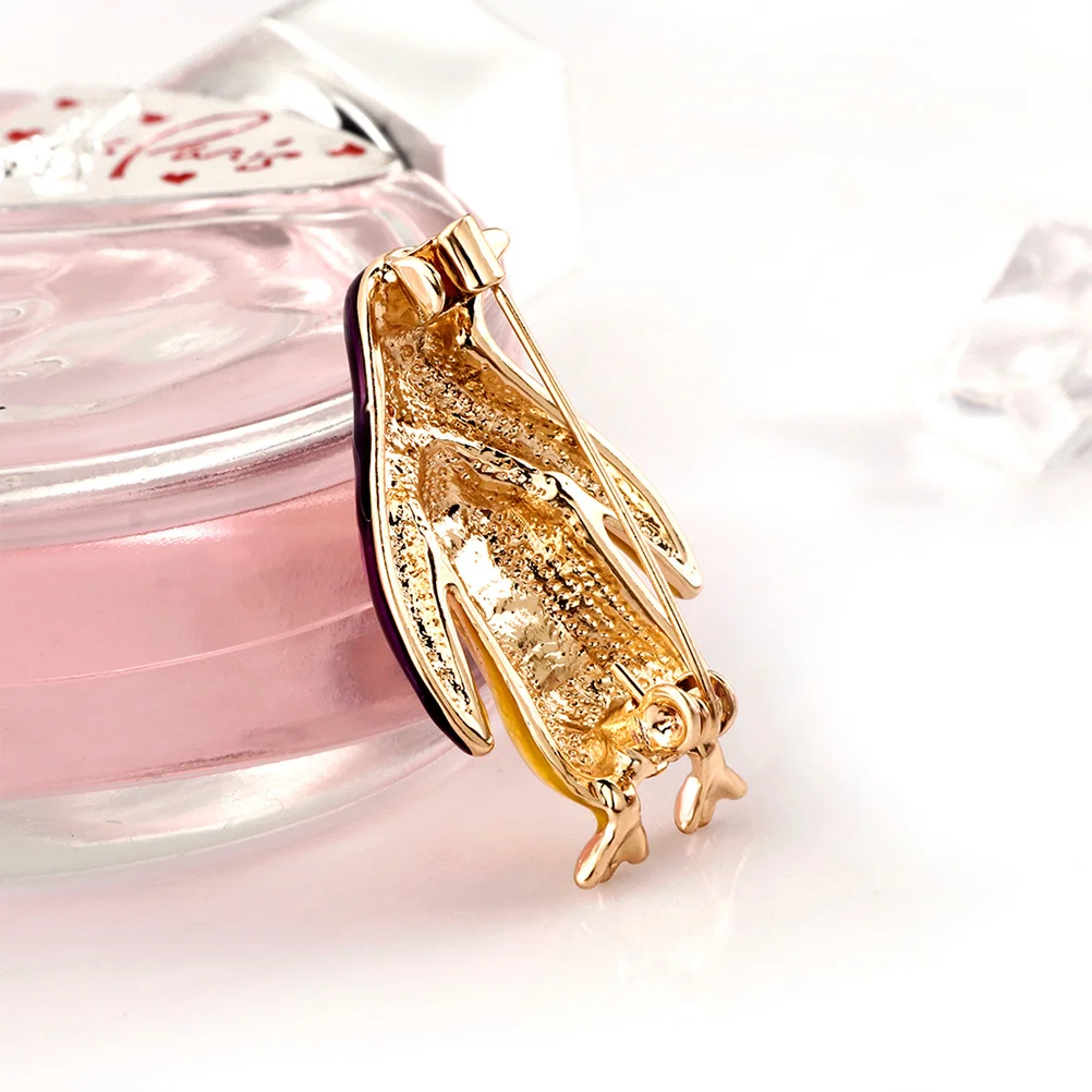 سباركلي حجر الراين البطريق بروش صديقة للبيئة سبيكة فريدة من نوعها مجوهرات العرائس السيدات الحاضر البطريق بروش #1