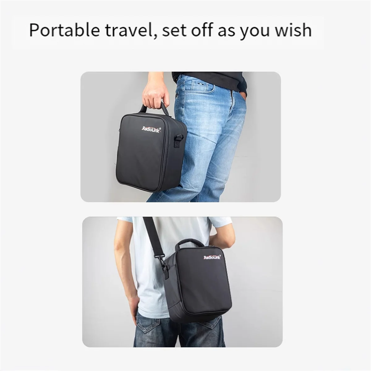 A74Z Radiolink RC8X Storage Bag Hard-Skin Hand Bag Carrying Portable Shoulder Bag Protect Replacement for Noble NB4 view 3