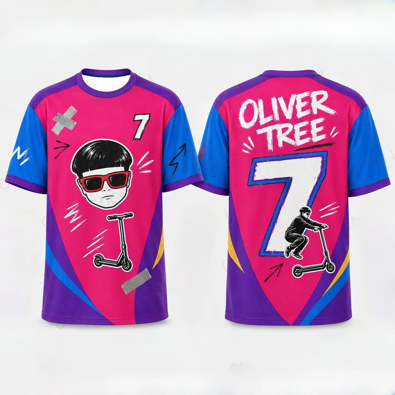RIP Oliver Tree Football Jersey Casual Outdoor Breathable Quick-Drying Men's Short-Sleeve T-Shirt