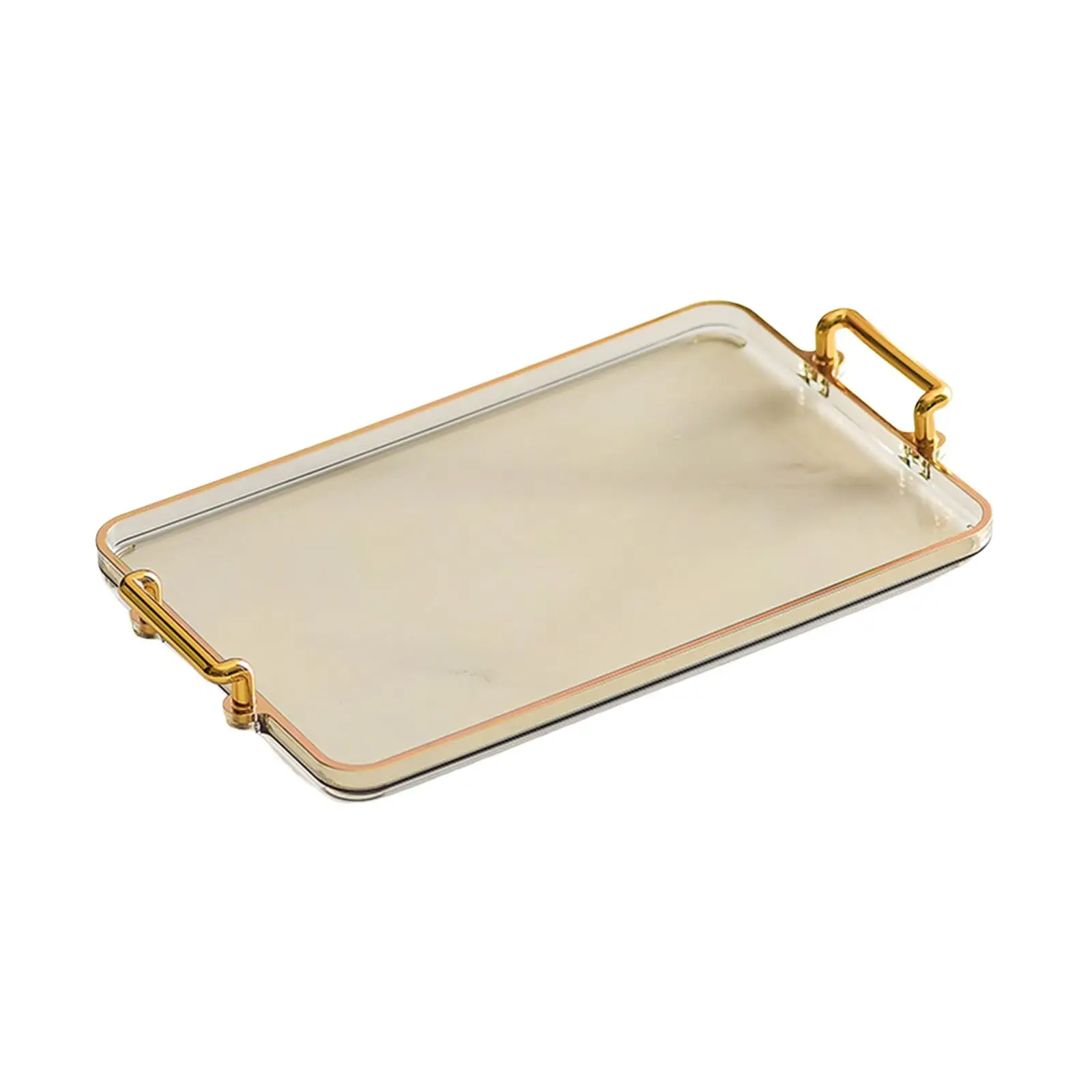 Storage Tray Vanity Organizer Bathtub Tray Rectangular Handles Jewelry Dish Holder Material Suitable for Hotel