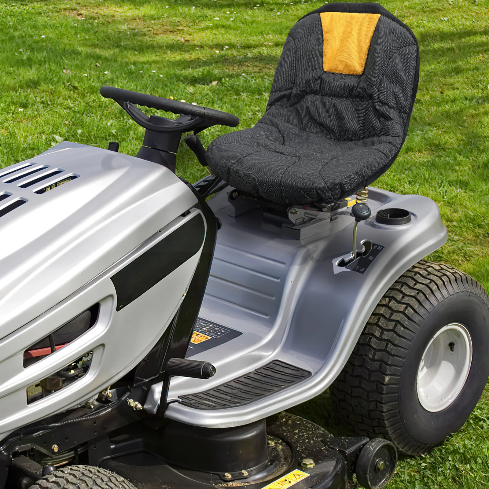 

Lawn Mower Seat Cover Universal Oxford Cloth Waterproof Riding Tractor Cushion Durable Easy Install Protects Rain Elements Long