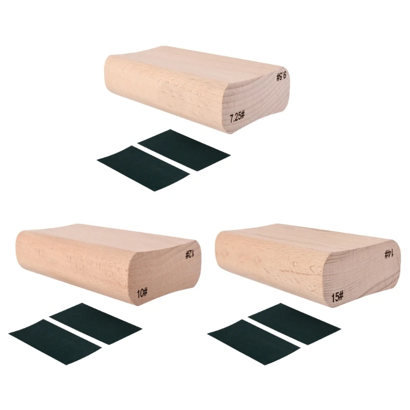 Guitar Block Luthier Tool Fingerboard Fret Leveling Sanding Polished Block with 2 Pieces Abrasive Paper For Guitar