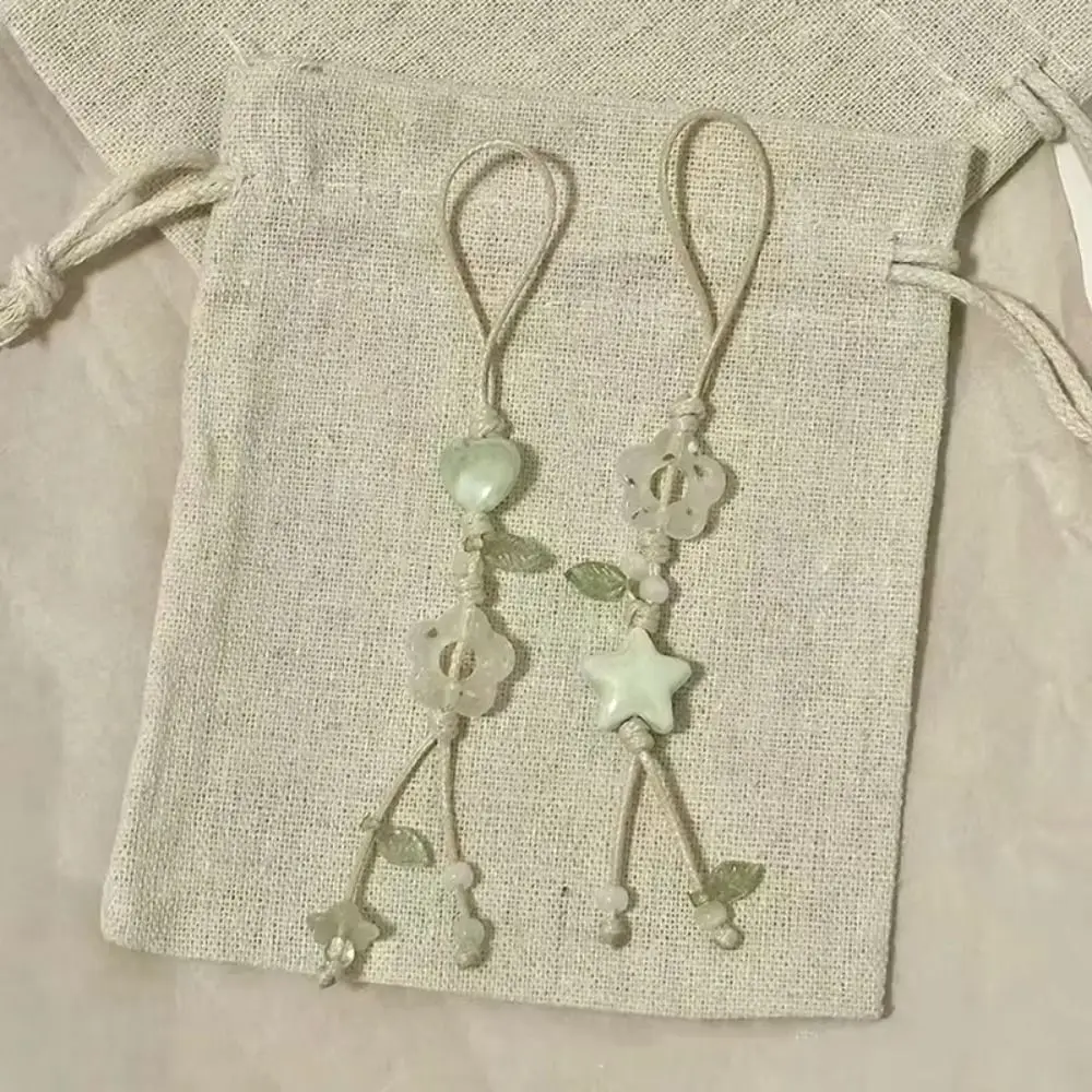 

Ceramic Beaded Star Flower Phone Charm Pastel Colors Bag Decoration Mobile Phone Strap Anti Loss Pendant Keychain Phone Lanyard