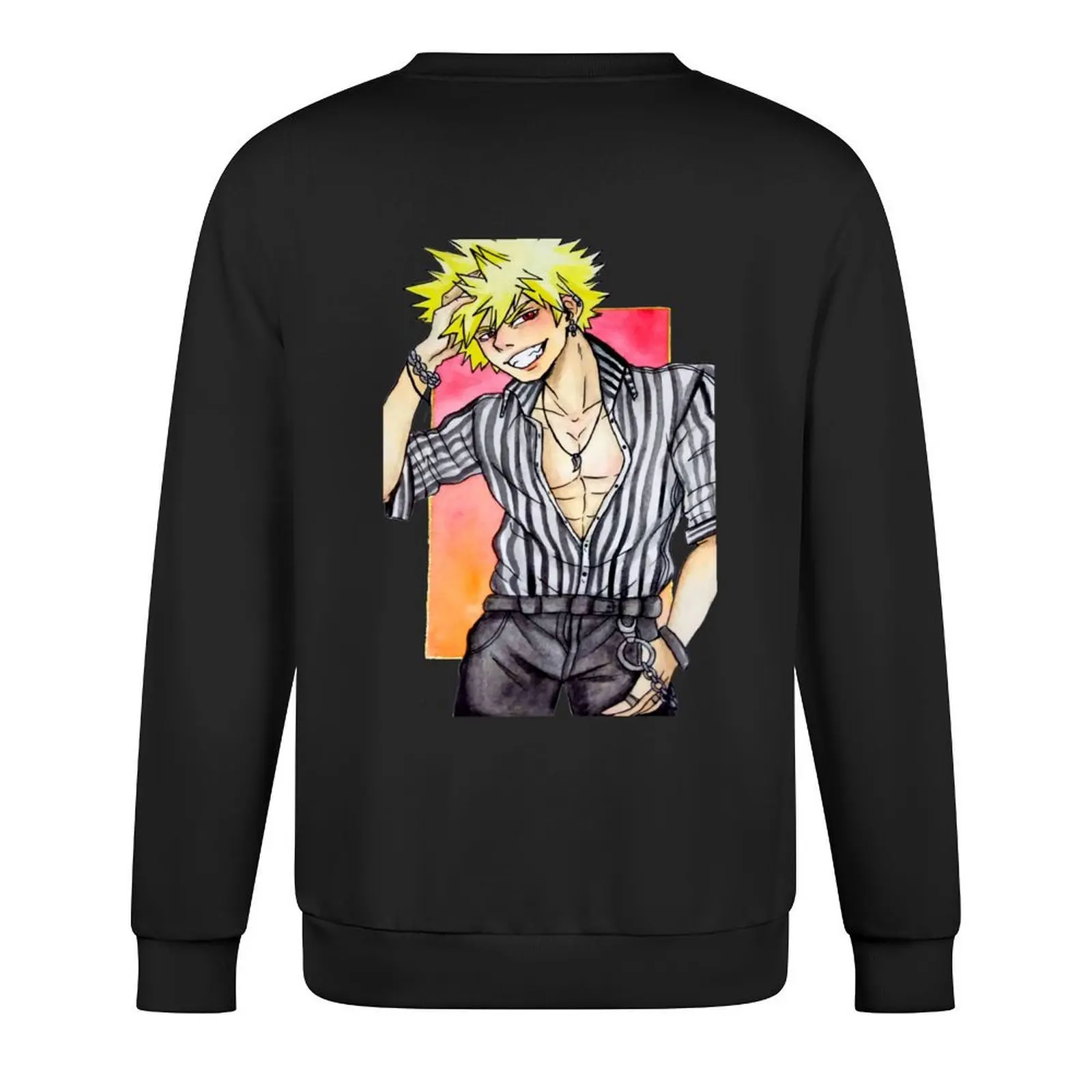 Katsuki Bakugou Watercolor Pullover anime clothes clothes for men men's clothes tracksuit winter man sweatshirt