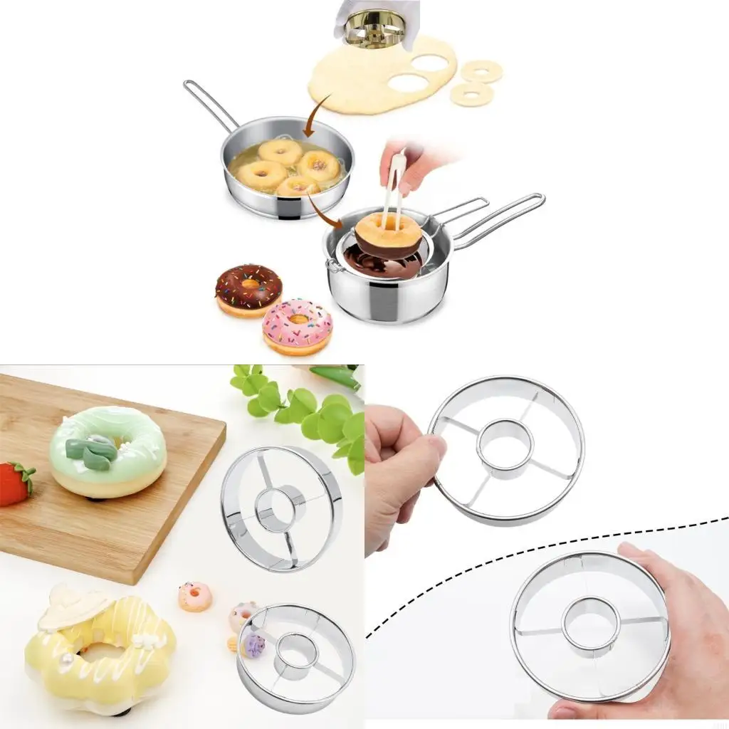 J1HF 2Pieces Versatile Stainless Steel Cutters Essential for Any Baker Kitchen