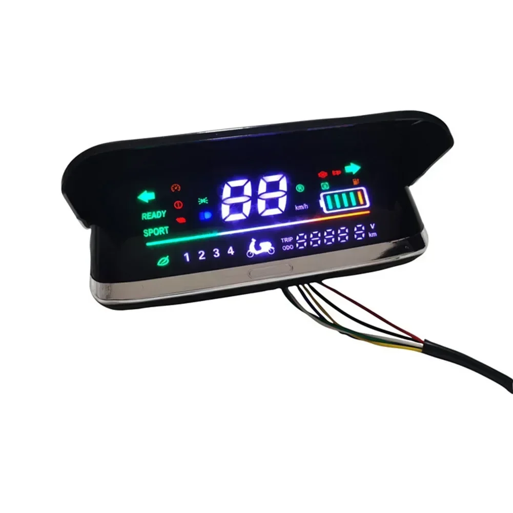 1x Electric Bike 48V 60V 72V Wide LCD Display Motor Speedmeter Screen 48-72V  Ebike Scooter Black Display Replacement Accessory