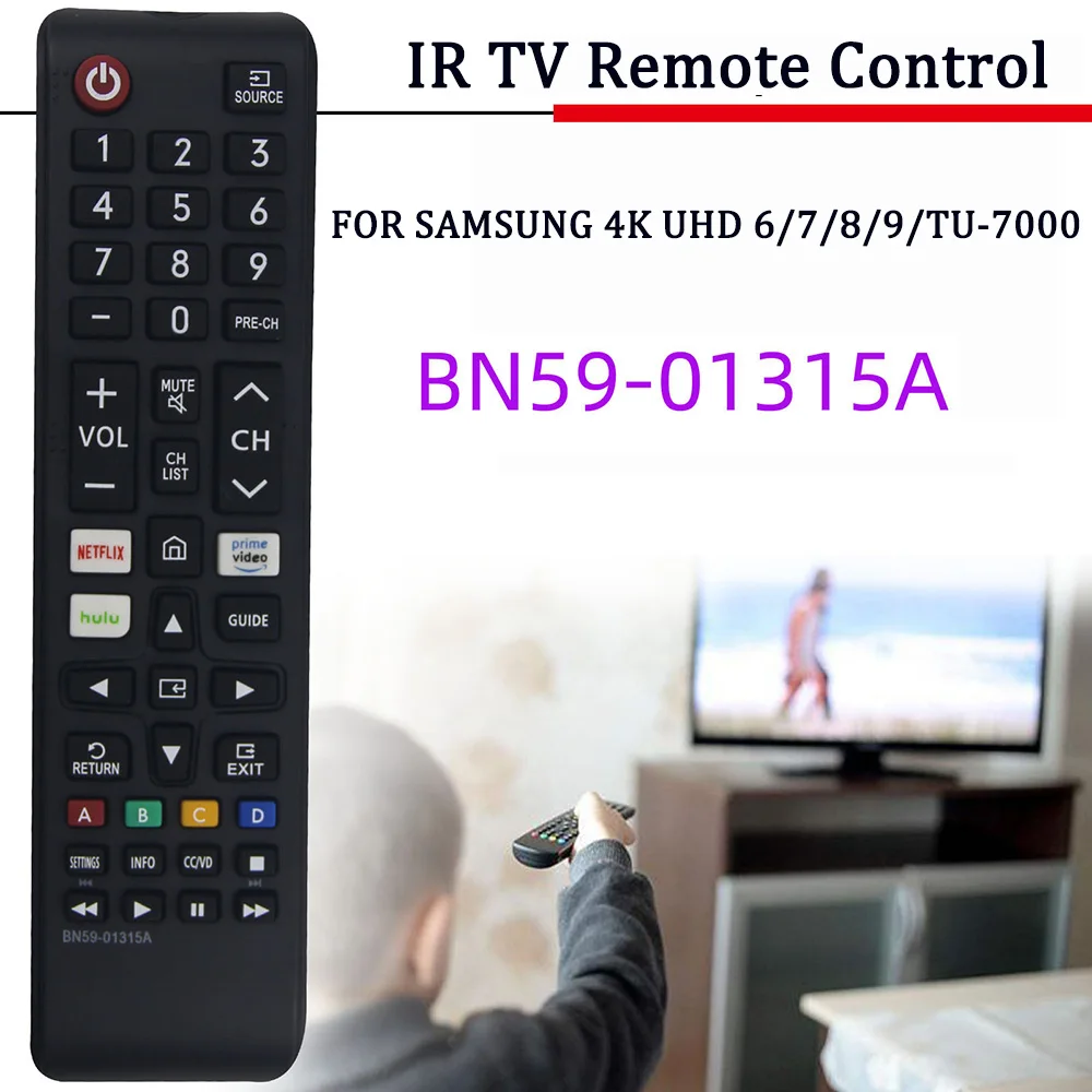 

New BN59-01315A TV Remote Control for Samsung 4K UHD 6/7/8/9/TU-7000 Universal Smart IR Replacement Remote Control Dropshipping