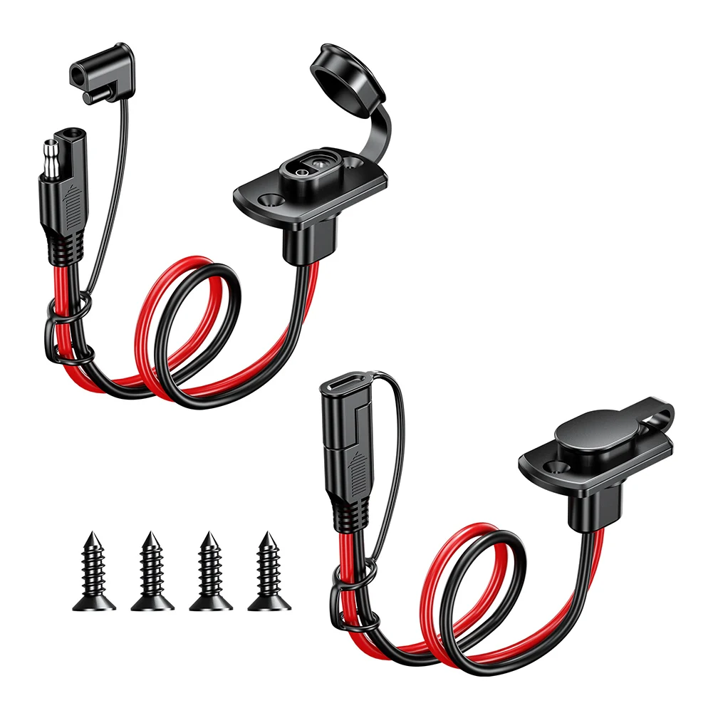 12AWG 30 سنتيمتر SAE موصل سريع تسخير الغبار شاحن بطارية SAE تمديد الحبل محول الشمسية الضوئية دراجة نارية كابل