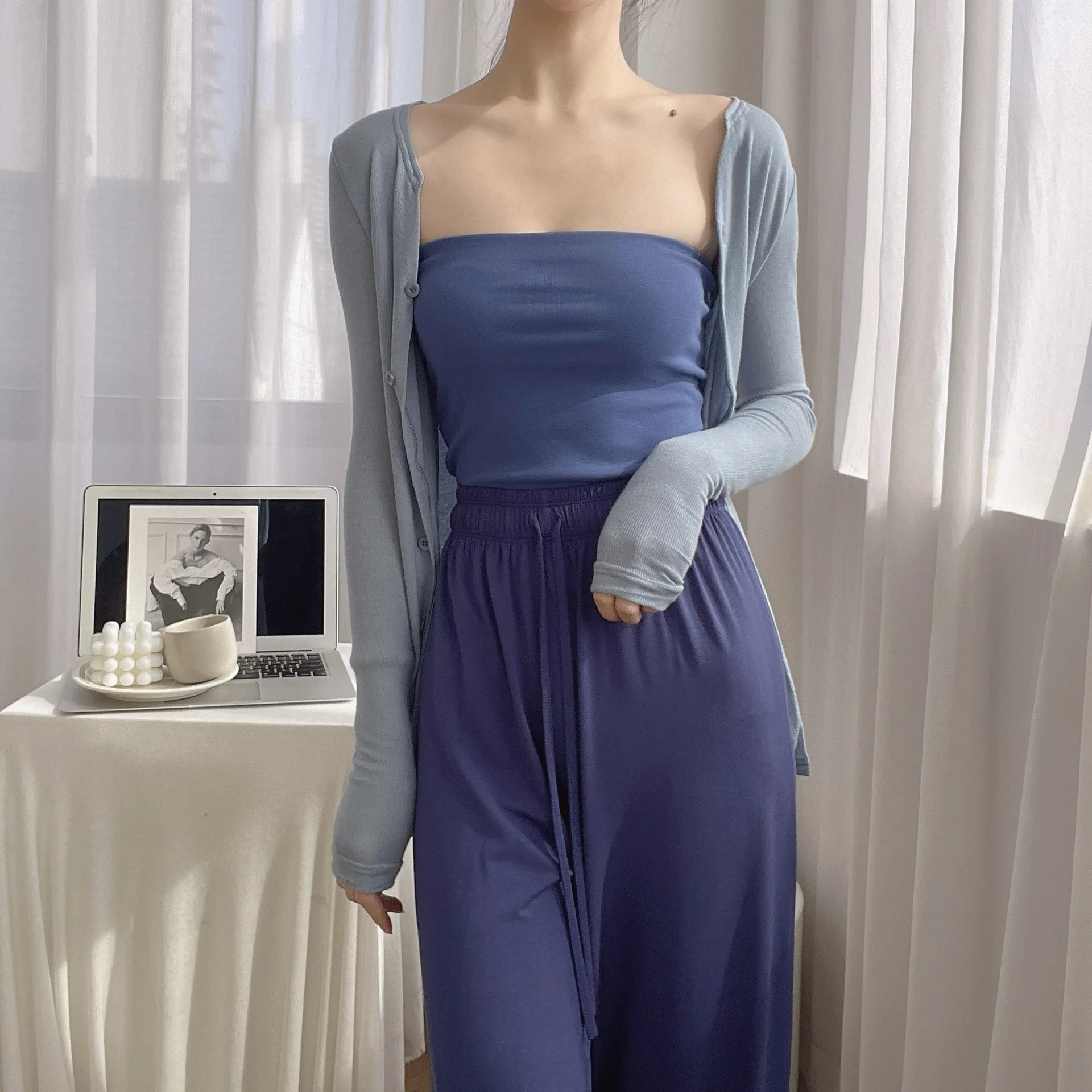 Woman's Vest Cool Summer Solid Color Fashion Strapless Slim Fit Cotton Ladies Tops Dropshipping Cheap Sale LXFZMX22601