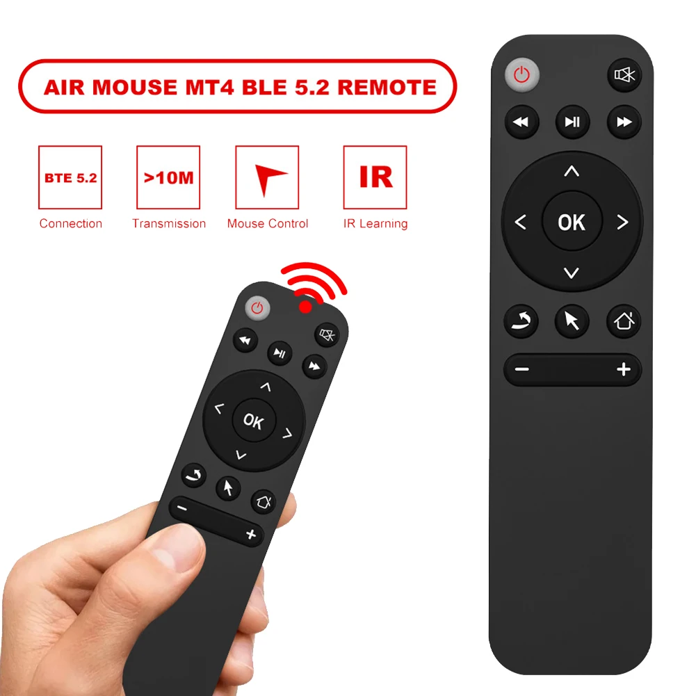 Bluetooth 5.2 zdalnego sterowania Air Mouse dla Smart Tv Box telefonu, komputera projektor do komputera itp. BT5.2 pilot zdalnego sterowania