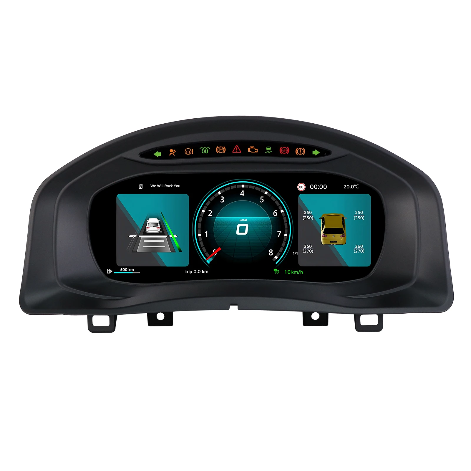 Image of Hizpo 10,25 Zoll Auto LCD Digital Armaturenbrett-Kombiinstrument für Volkswagen Tiguan 5N PQ Plattform 2008-2016, unterstützt HUD-Modifikation, Auto-Radio-Instrumententafel, Cockpit-Kombiinstrument,