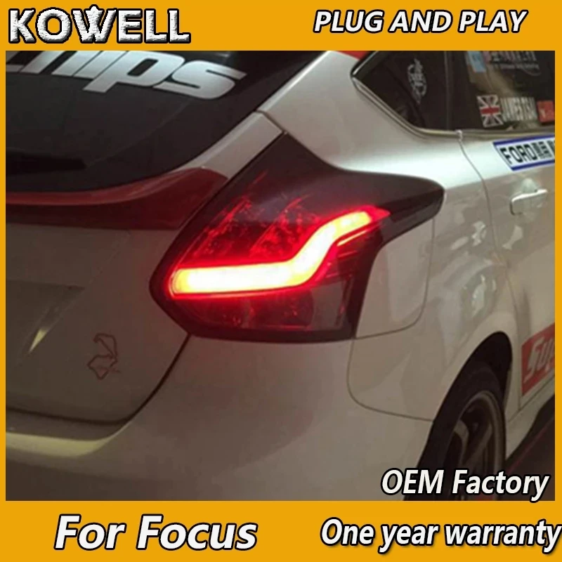 

KOWELL Car Styling for Ford Focus Hatch-back Taillights 2012 2013 2014 Focus Tail Lamp Rear DRL Fog Brake Reversing Turn Signal