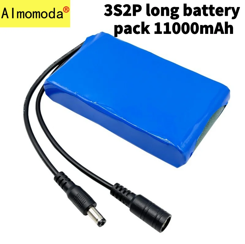 24V 3S2P 11000mAh lithium battery pack with a large capacity of 25.2V, suitable for audio lights motor stalls charging batteries