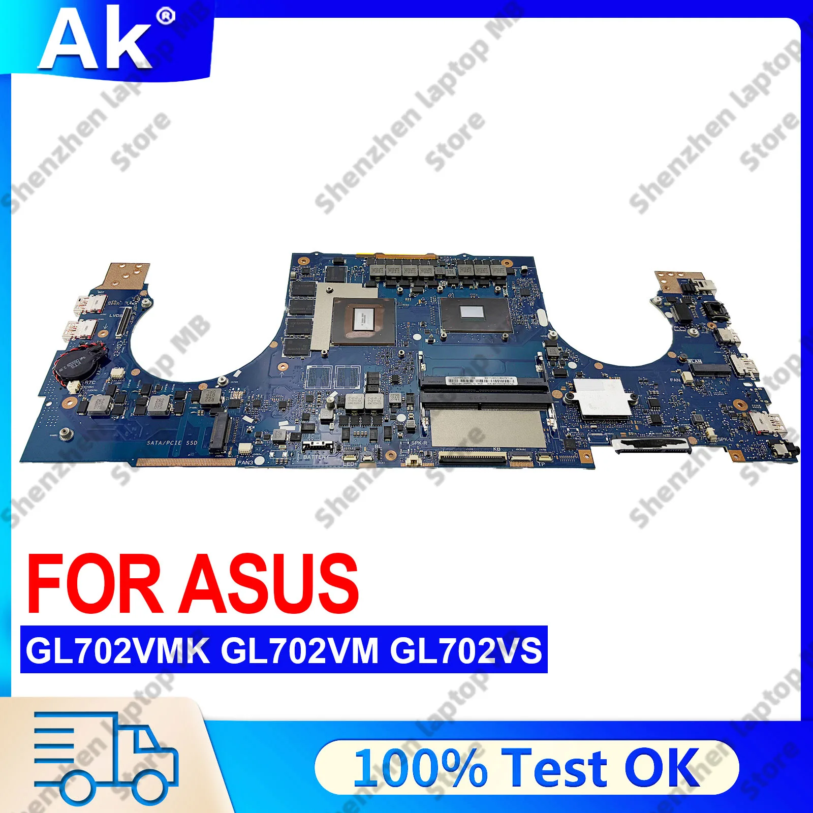 

GL702VS GL702VM Laptop Motherboard For ASUS ROG Strix GL702VSK GL702V S7VS GL702VMK Mainboard With I5 I7 CPU 100% tests OK stk