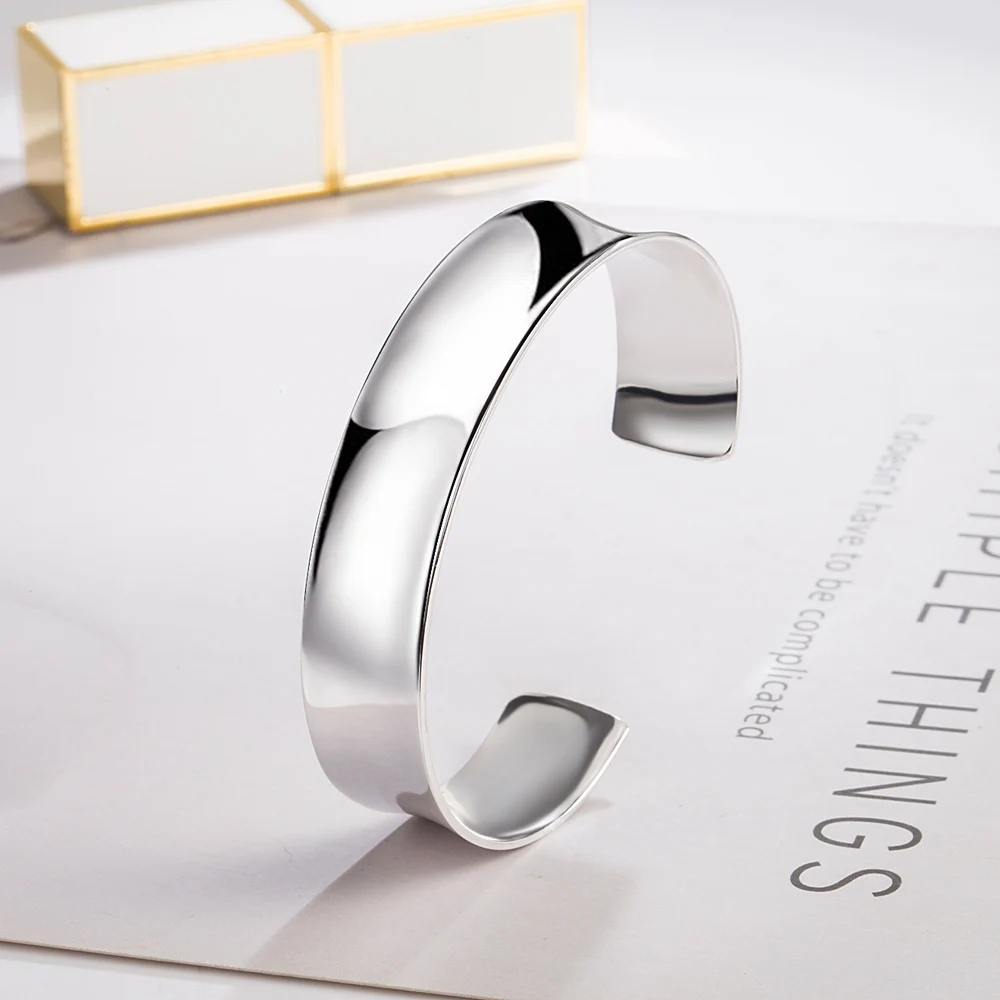 

Европейский модный широкий браслет из стерлингового серебра 925 пробы, браслет для женщин, уличные украшения, преувеличенный браслет, подарок, ширина 15 мм