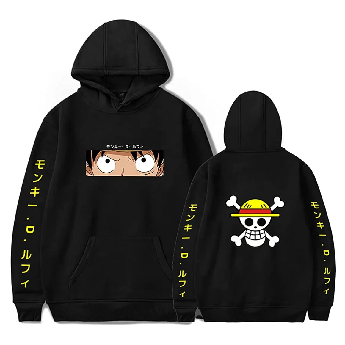Sudadera con Capucha de Anime One Piece, Luffy, Zoro, Law, Kid, Sudadera Cómoda, Sudadera de Felpa, Impresión de Calidad, la Impresión no se Desvanece