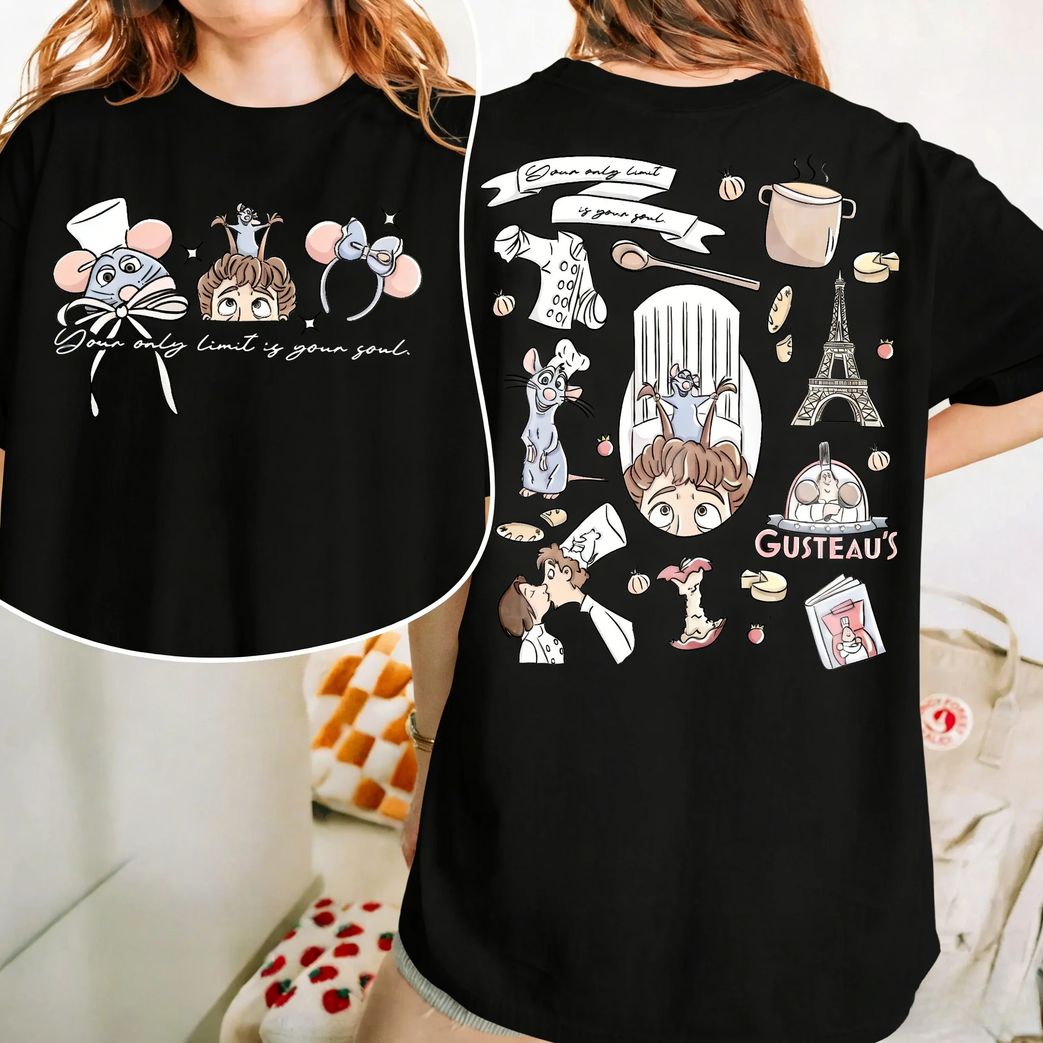 T-Shirt aus Baumwolle mit Ratatouille-Cartoon-Motiv für Erwachsene und Kinder – ein Must-Have für Fans der Lebensmittel-Animationsfilme, für Männer, Frauen und Kinder. – Detail 5
