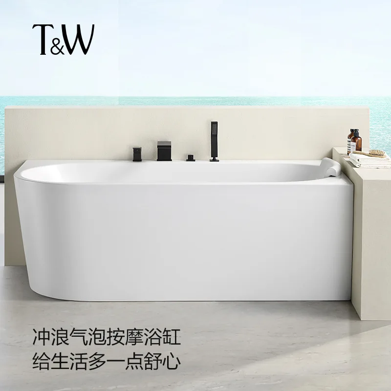 Akrilik Jacuzzi Independen Cerdas Suhu Konstan Pemanasan Berselancar Mandi Rok Kiri dan Kanan