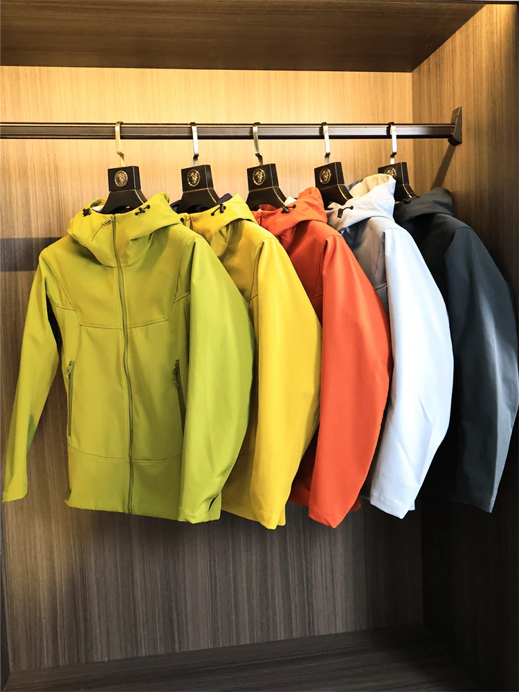 

Скандинавский оригинальный ранг 3000! Мужская цветная уличная ветрозащитная водонепроницаемая куртка Jaet Faion Urban Sle с дышащим капюшоном